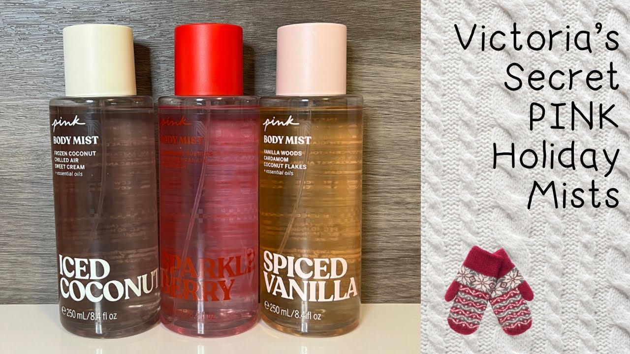 *NEW* Victoria’s Secret PINK Holiday 2023 Body Mists (Iced Coconut, Sparkle Berry & Spiced Vanilla)