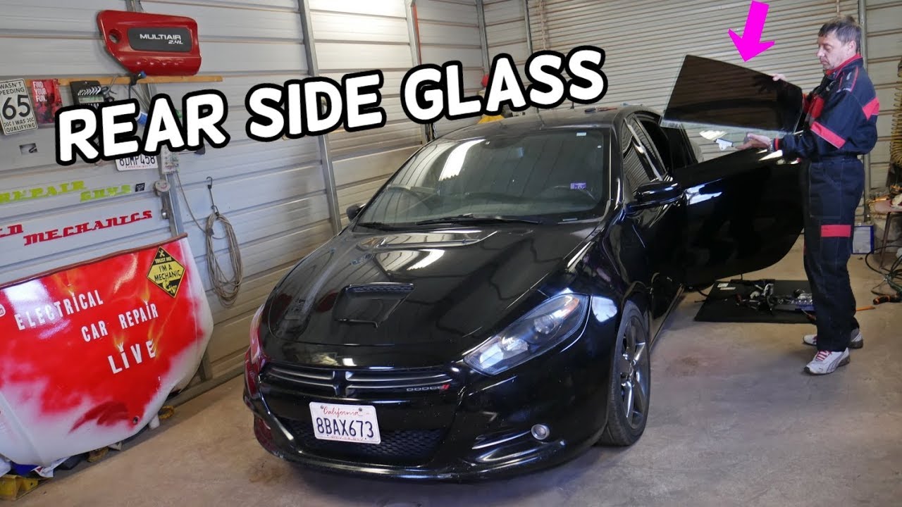 REAR SIDE WINDOW GLASS REMOVAL REPLACEMENT DODGE DART, CHRYSLER 200