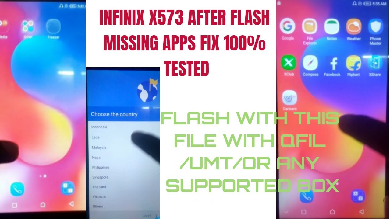 Infinix Hot S3 ( X573 ) After Flash Missing Apps 100% Tested