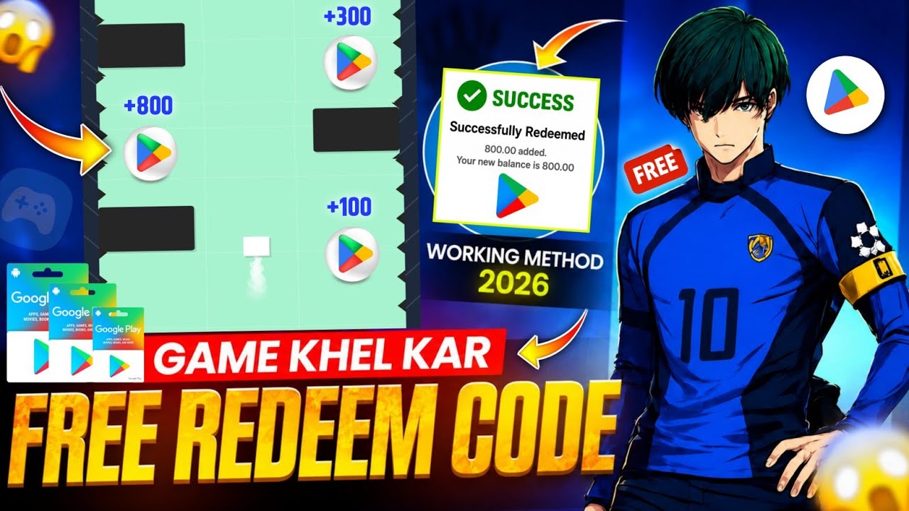 NEW REDEEM CODE METHOD | GOOGLE PLAY REDEEM CODE TODAY 2026 | REDEEM CODE METHOD