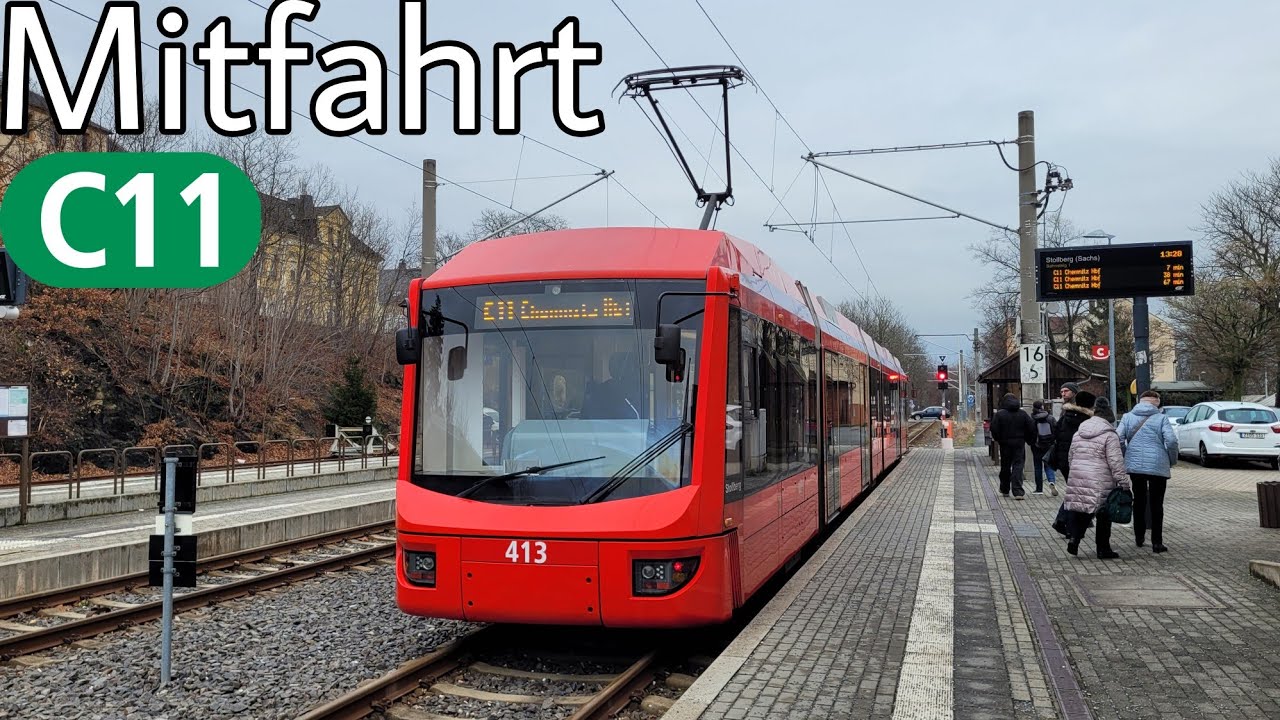 Mitfahrt | Variobahn 6NGTLDZ | Linie C11 | Chemnitz Hbf - Stollberg (Sachs)