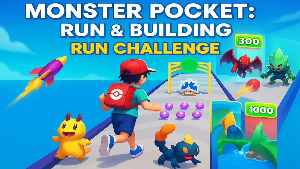 Monster Pocket: Run & Building 🐲🏃‍♂️ | Monster Catching Gameplay (Android)