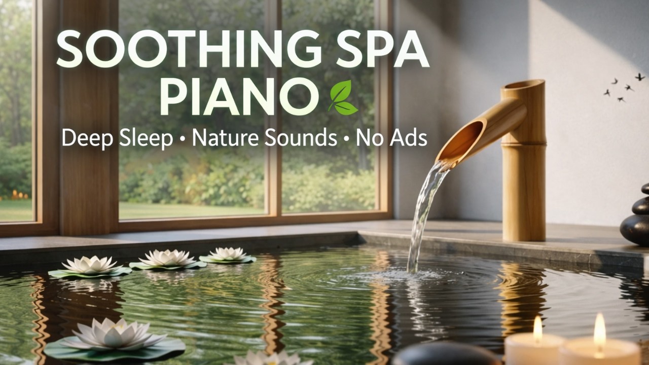Soothing Spa Piano Music 🌿 Relaxing Sleep Music & Nature Sounds (No Ads)