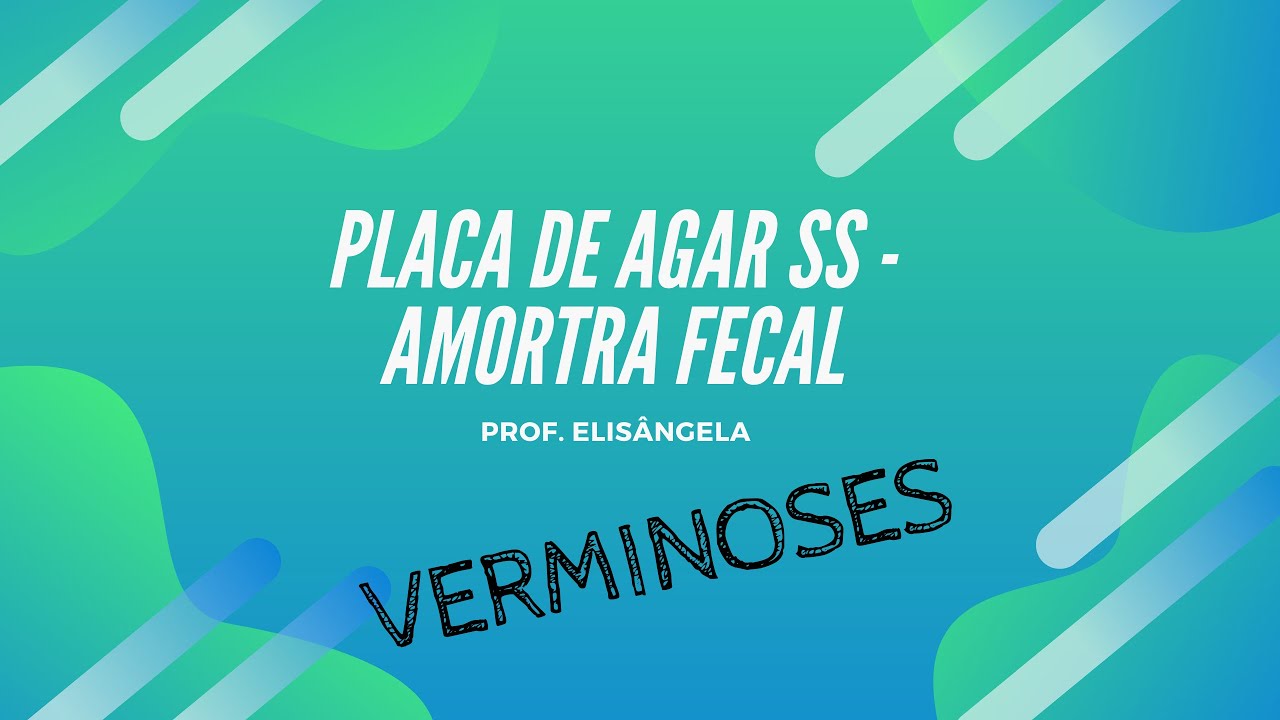 PLACA DE ÁGAR SS - AMOSTRA FECAL