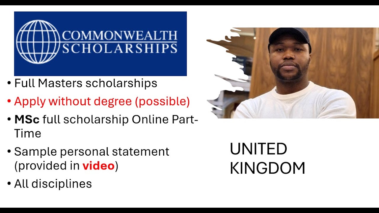 COMMONWEALTH SCHOLARSHIPS: ONLINE MASTER'S SCHOLARSHIPS (ALL DISCIPLINES)