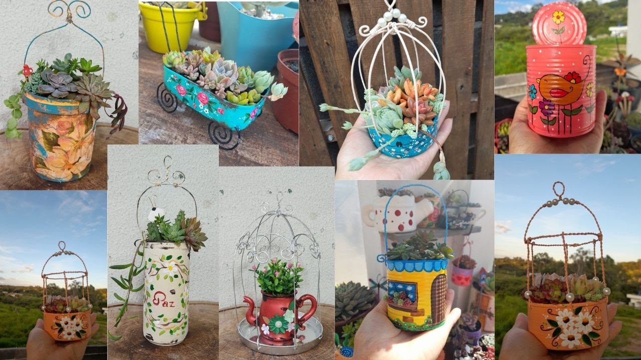 Ideias com Latas e Arame - Diy - Reciclagem