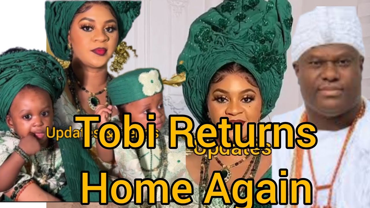 Olori Tobi finally arrived palace with her twins and seeing this , I'm shocked