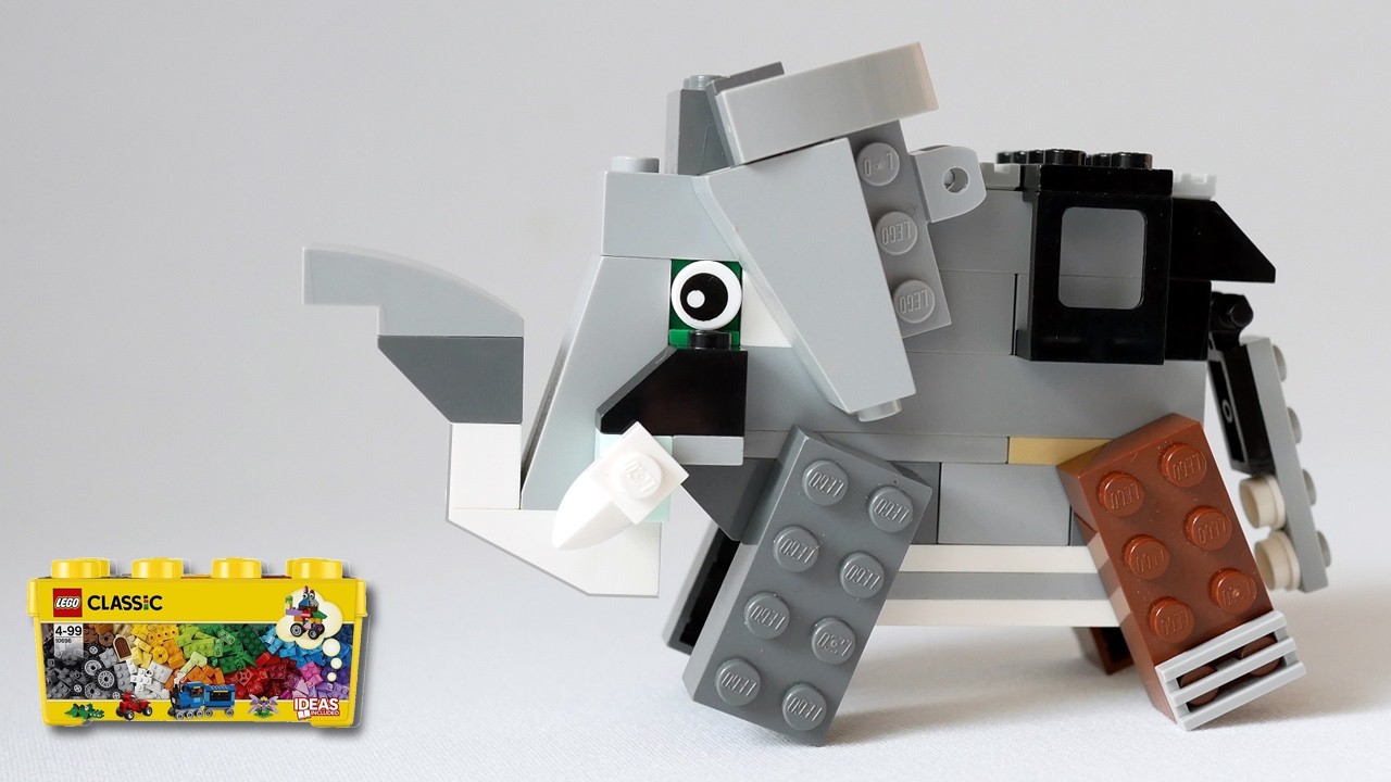 How to Build an Elephant with LEGO Classic 10696 – Fun and Easy! (Alternate) Zoo, Animals ぞうの作り方