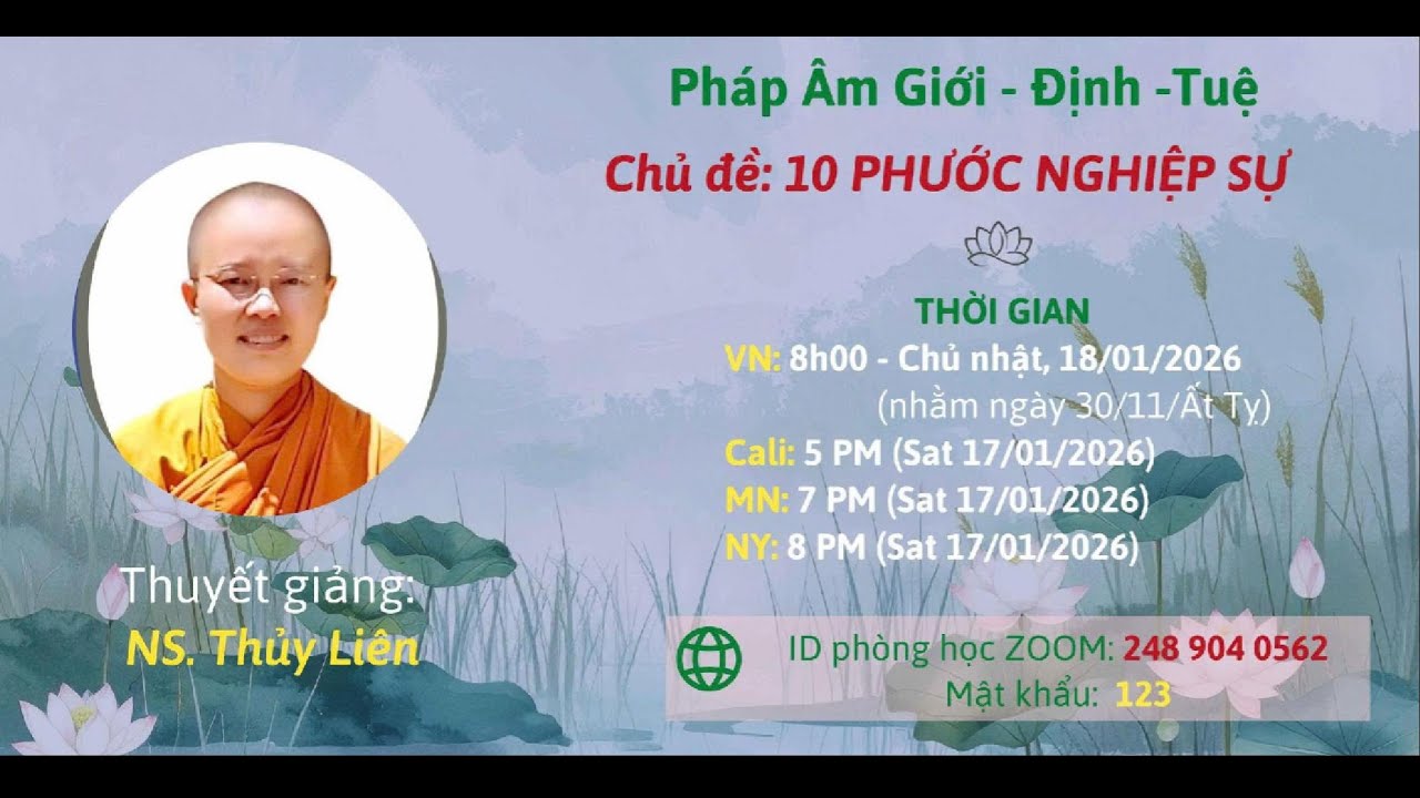 PHÁP THOẠI - NI SƯ THUỶ LIÊN - 18/01/2026