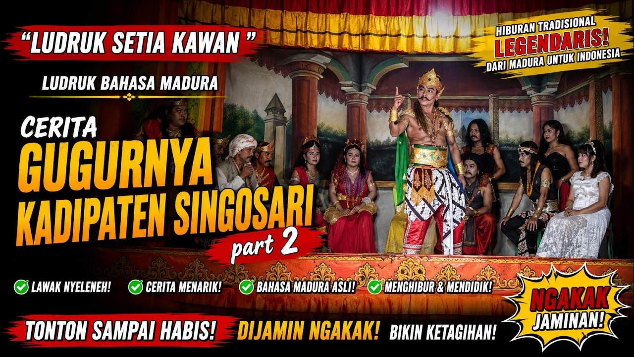 LUDRUK SETIA KAWAN - CERITA   GUGURNYA KADIPATEN SINGOSARI part 2 ( LUDRUK BAHASA MADURA)