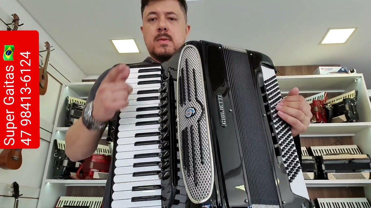 1° Grande sorteio  14/04/2021 Acordeon Giulietti Classic127 4l5 duplo cassoto made in Italy 🇮🇹 .
