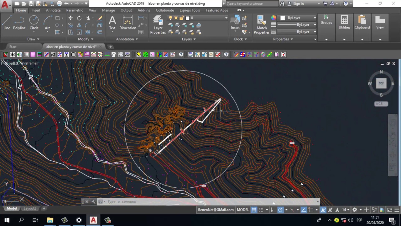 Dibujar Perfil de Cerro usando curvas de Nivel en AutoCad