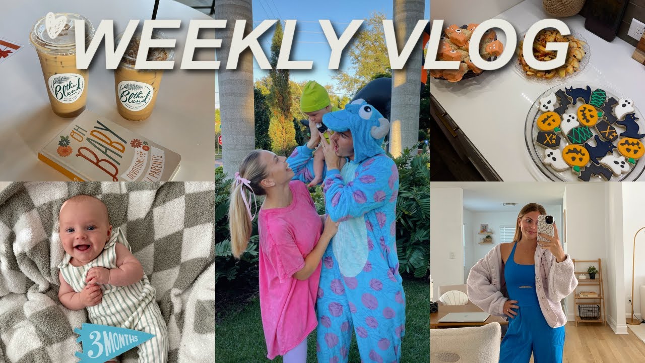 WEEKLY VLOG: trick or treat, pack with me for texas, & brooks turns 3 months old!!
