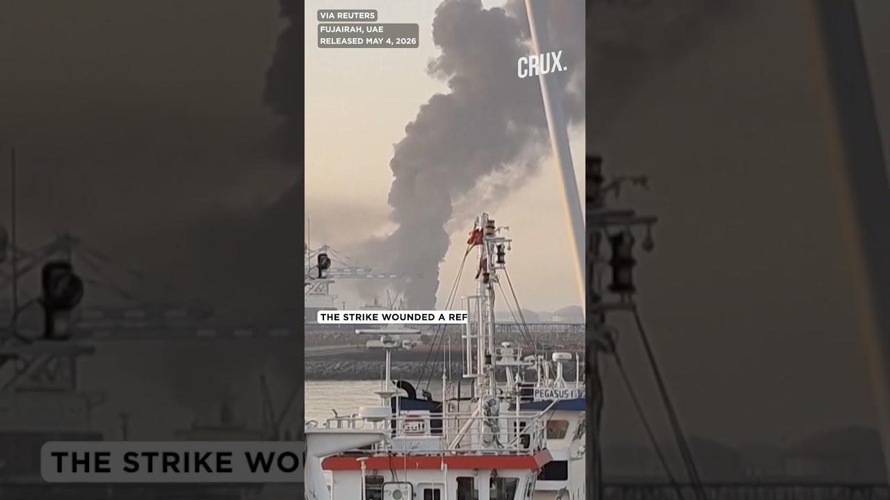 Iran Strikes UAE Oil Zone, Smoke Engulfs Fujairah Skies