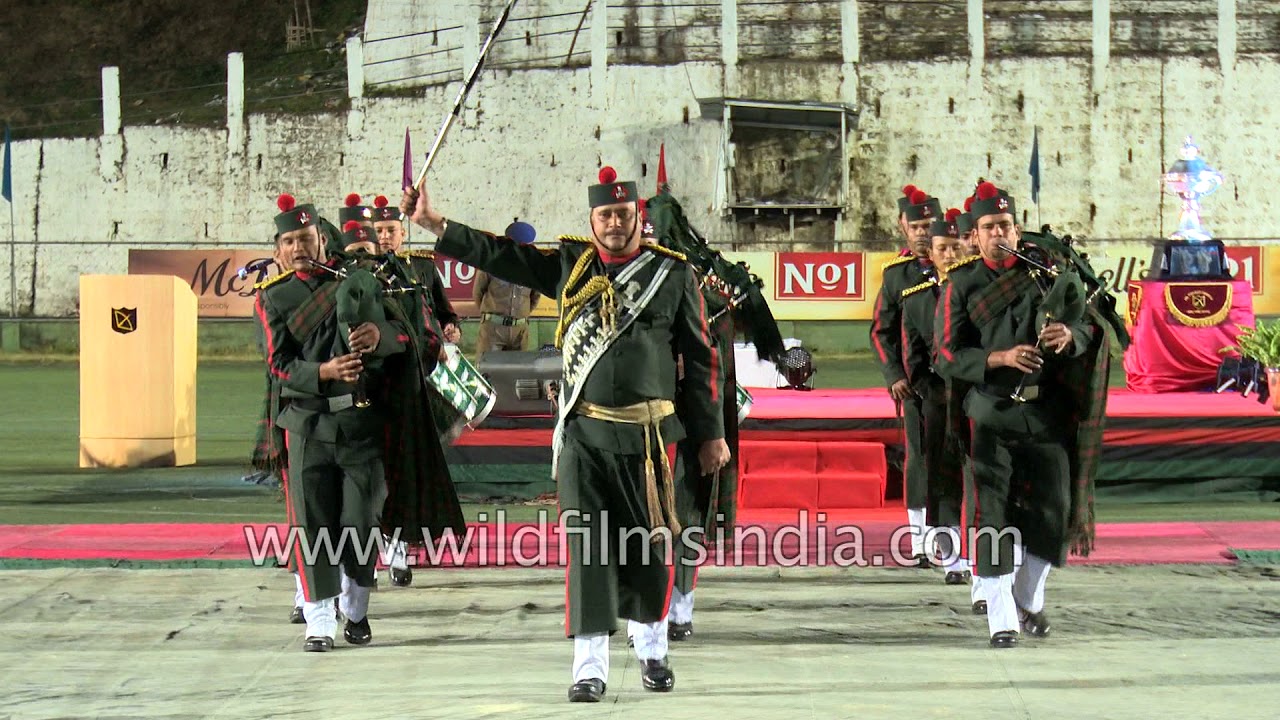 Assam Rifles military marching band's performance