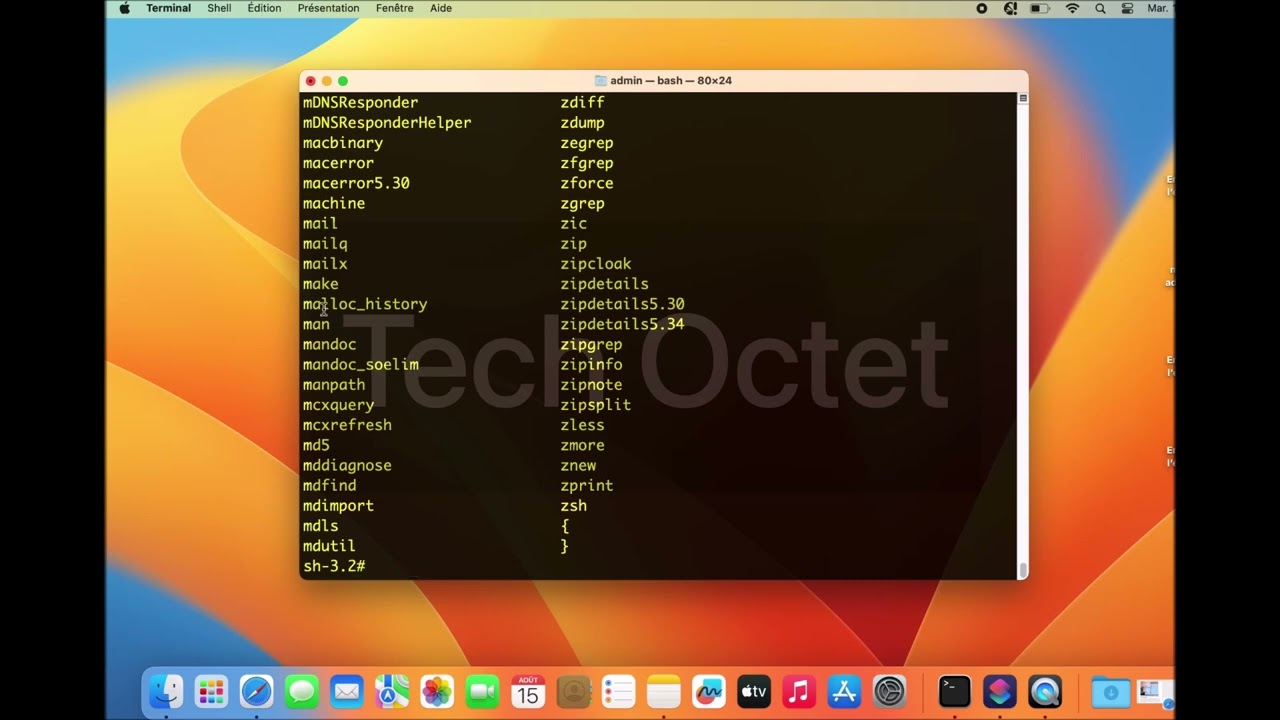 Exporter la liste des commandes MacBookAir dans un fichier texte