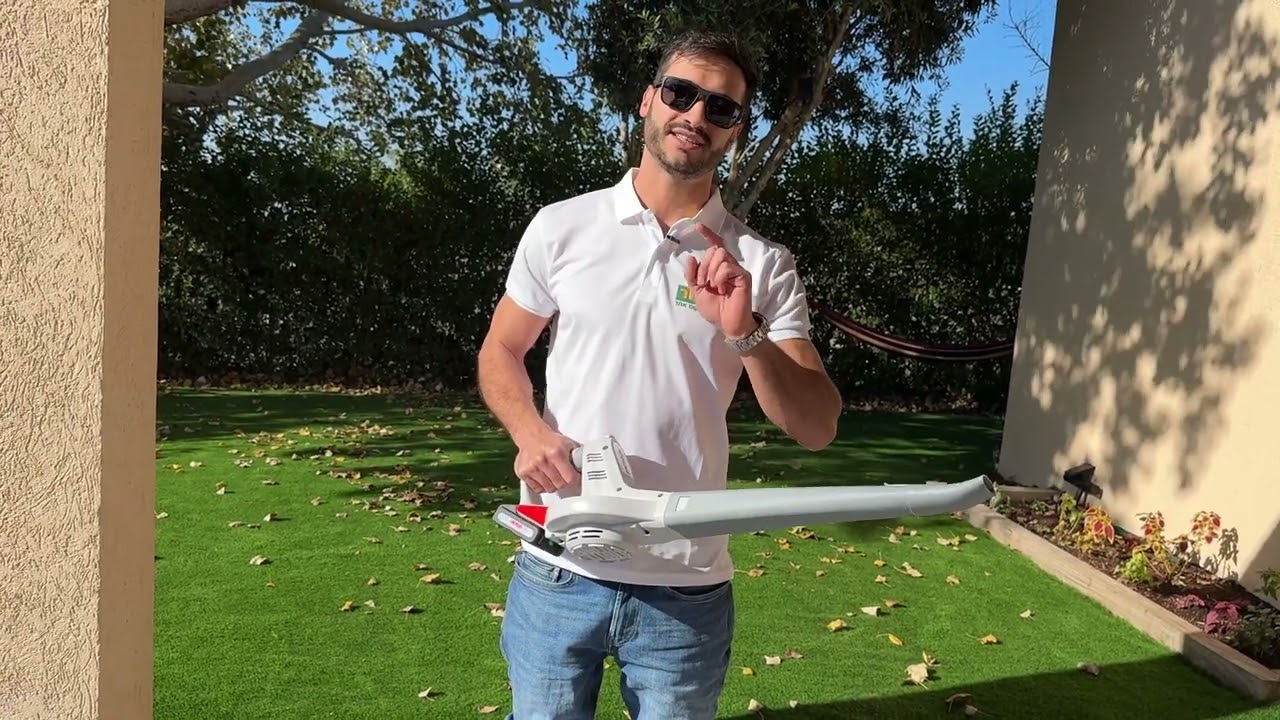 סרטון הדגמה למפוח נטען לגינה 20V מבית IKRA