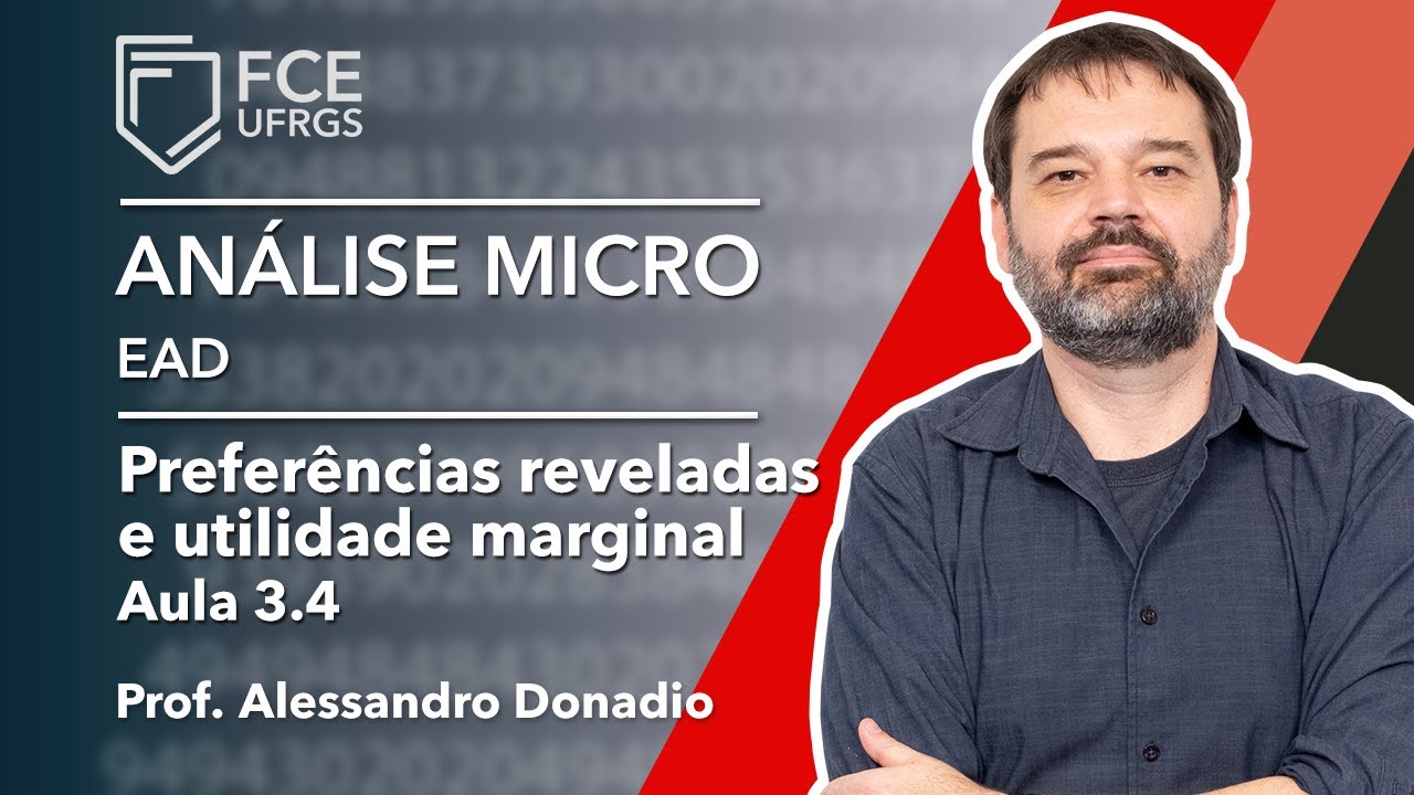 Videoaula 3.4 - Preferências reveladas e utilidade marginal