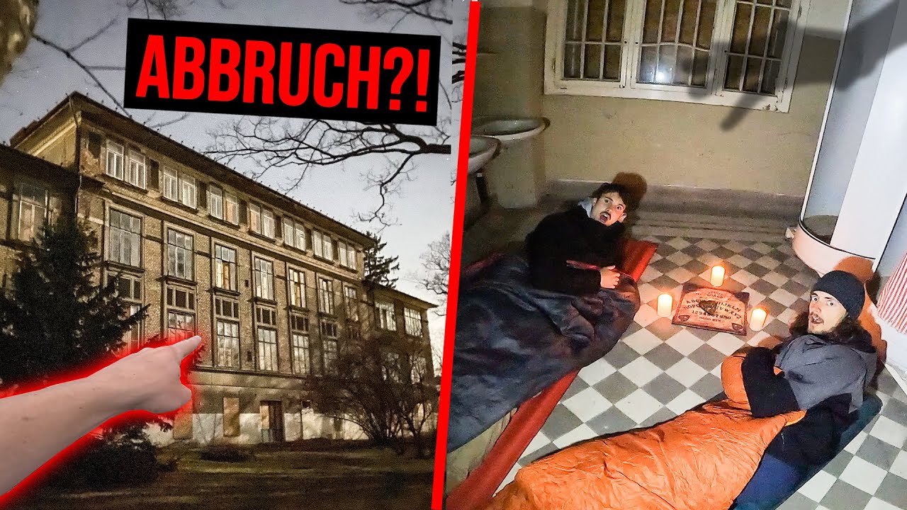 ÜBERNACHTUNG IN VERLASSENER PSYCHIATRIE! ☠️ HO*ROR - Overnighter im Lost Place ABGEBROCHEN?