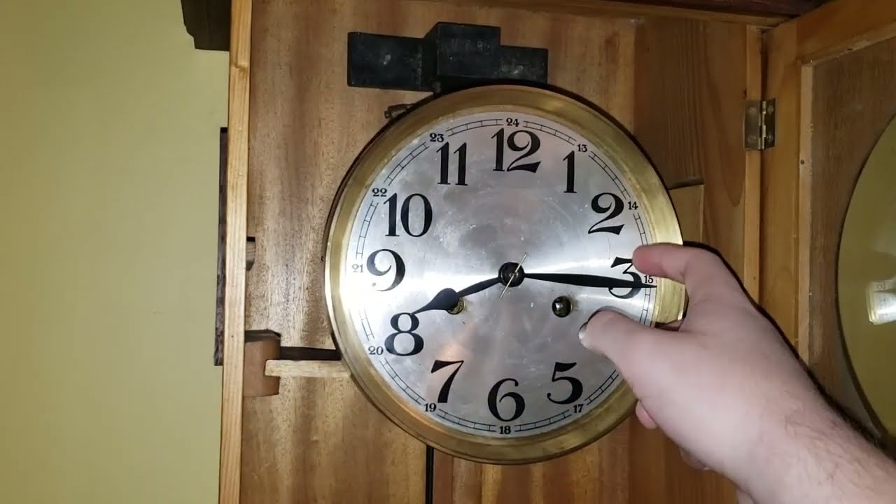 Rare 1930's F.M.S. Mauthe 3/4 Bim-Bam-Bom Chime Box Wall Clock