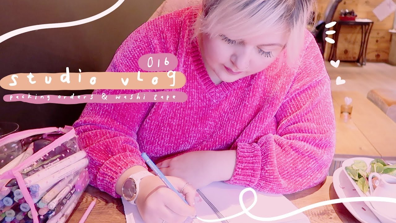STUDIO VLOG 016 | Packing Etsy Orders & Designing Washi Tape