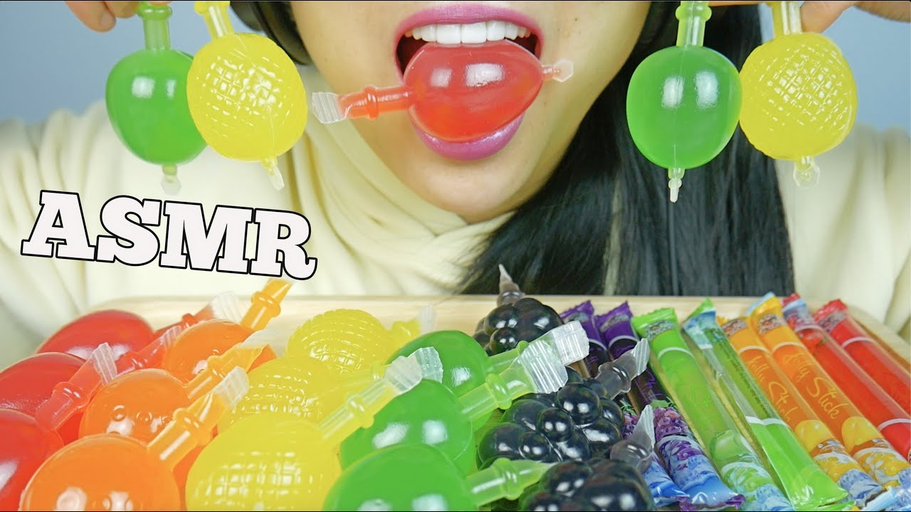 ASMR POPULAR TikTok  FRUIT JELLO + NOODLE JELLO (EATING SOUNDS) NO TALKING | SAS-ASMR
