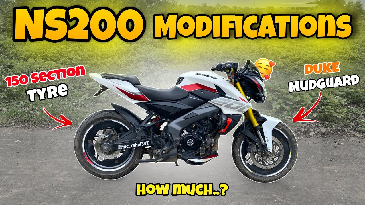 NS 200 Modified | 150 Section Tyre + KTM Mudguard + Wrap | Budget Biker Mod 🔧🔥