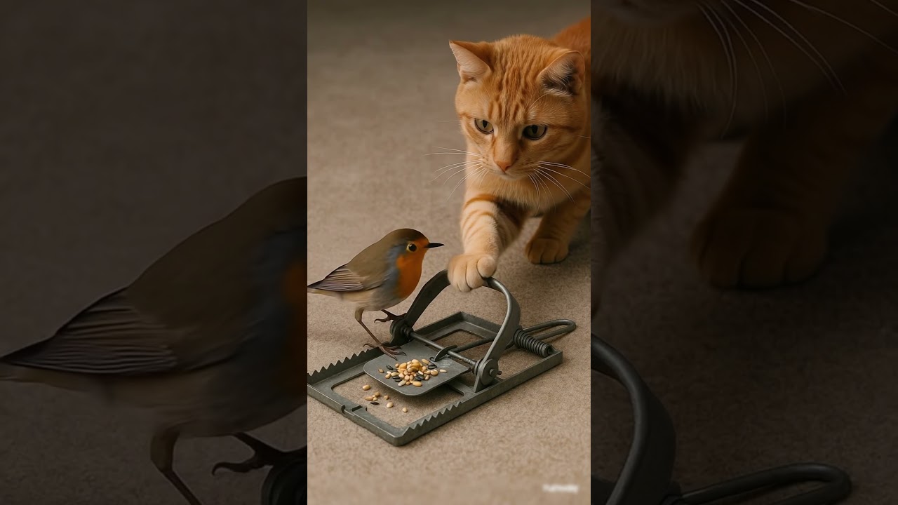 Will It Press the Trap? | Ginger Cat Becomes a Hero: Robin Rescue Mission! 🦊🪶