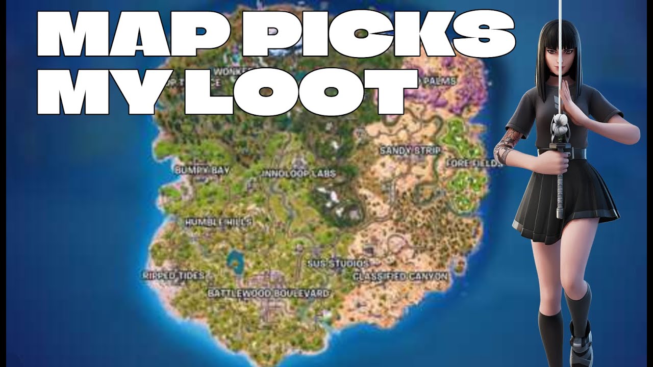 Fortnite But The MAP Decides My Loot!!