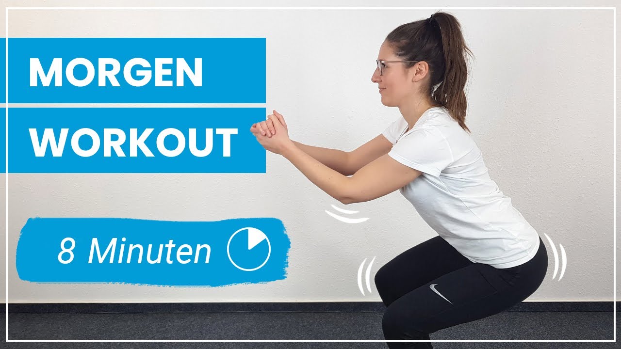 Morgen Workout -  8 Minuten zum Wachwerden ✅ Ganzk&ouml;rper Training ohne Ger&auml;te