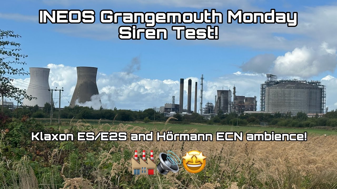 Grangemouth Monday Siren Test - Amazing ambience from the Kinneil! 🏭🔊🤩
