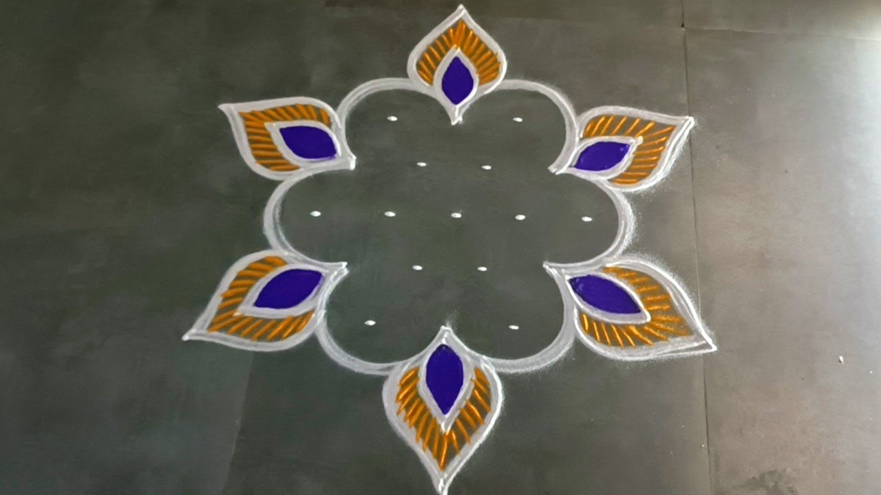 karthikaideebam simple vilakkurangoli/deebam kolam/margazhi kolam/flowersmuggulu/gokulramya kolangal