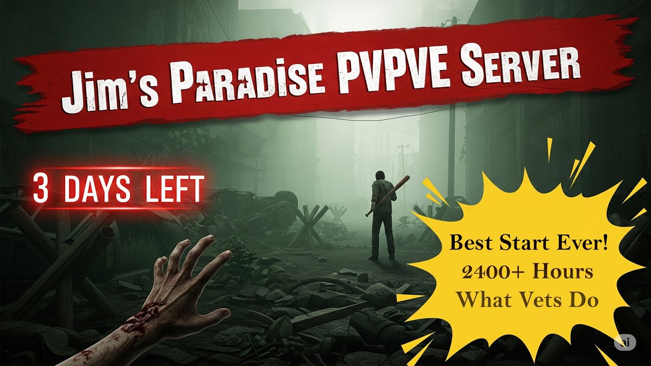 Project Zomboid | Челлендж: 3 игровых дня | Лучший старт в PVP! (Jim's Paradise)