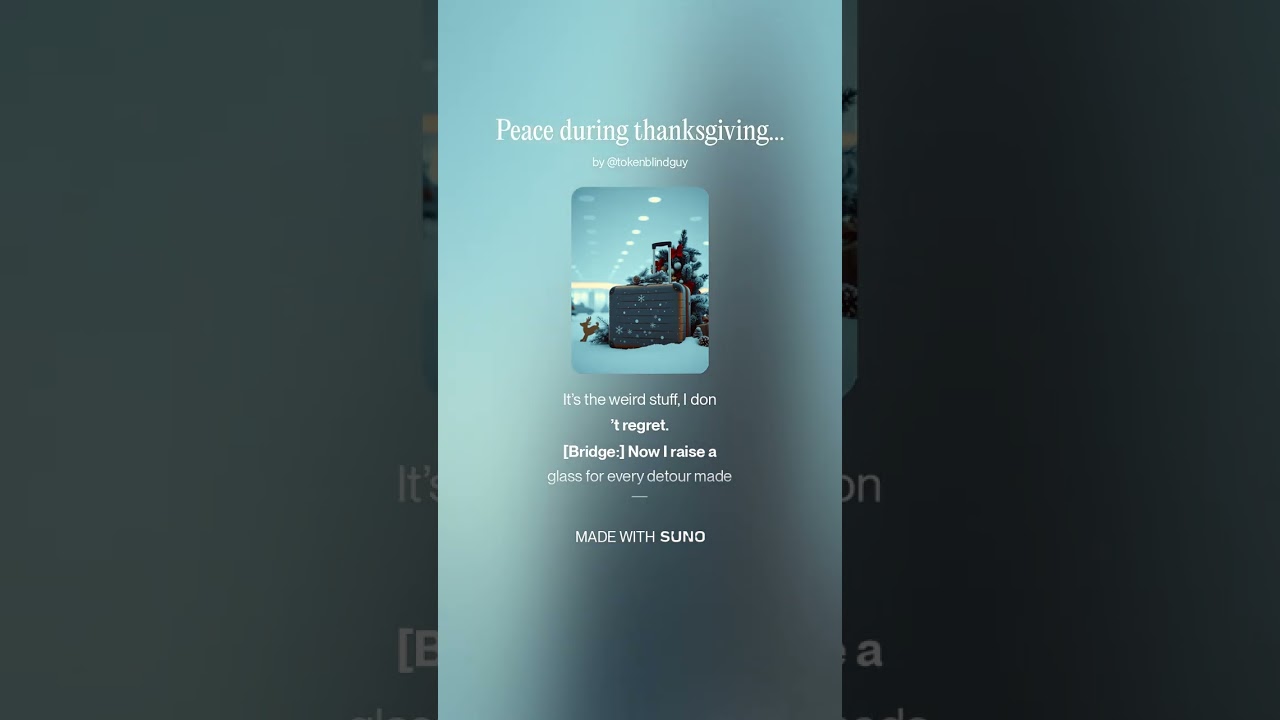 Peace during Thanksgiving chaos  - official music video lyrics ￼￼