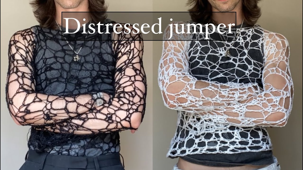 Distressed Crochet Mesh Jumper Tutorial // ~ DivyneCrochet ~