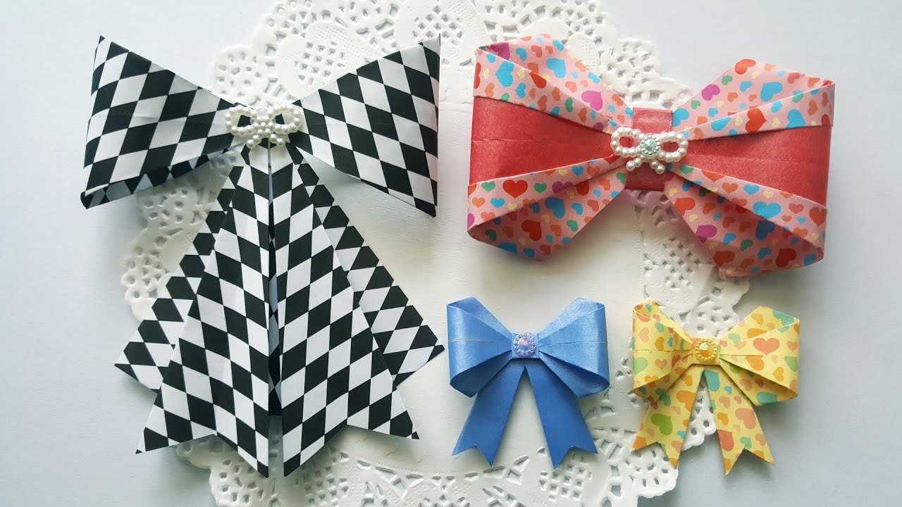 Ribbon Origami Ribbon making confetti Ribbon folding Mysterious paper folding