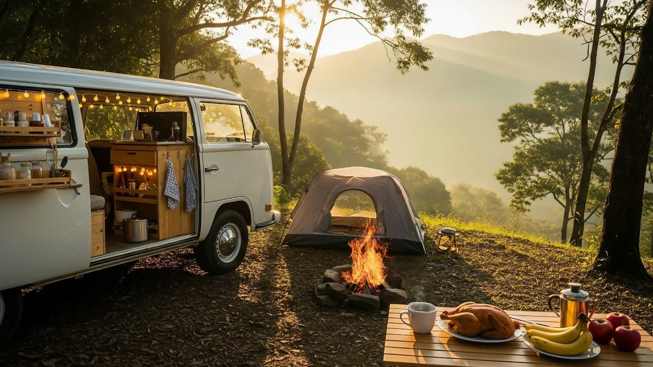 Sunrise Acoustic Road Trip 🌄 | Calm Folk Music for Driving & Relaxation
