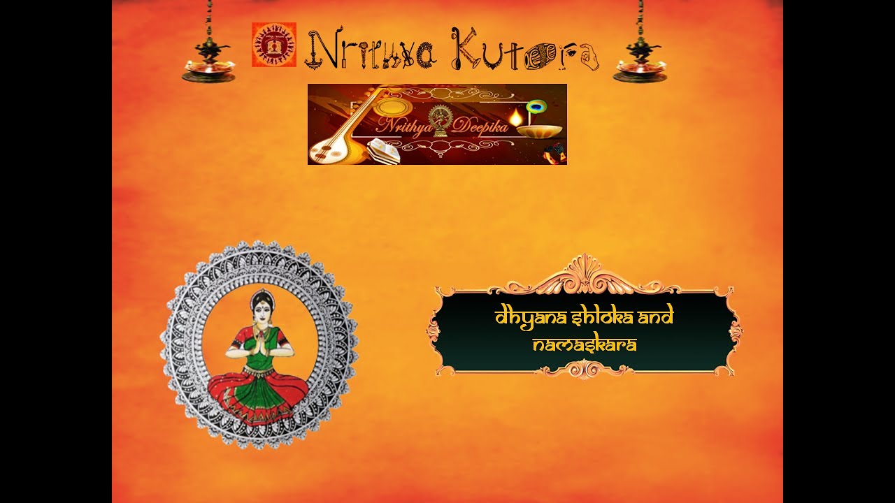 Dhyana shloka & Namaskara |Nrithyadeepika Abhyasa malika 01|Bharatanatyam lessons|Nrithyakuteera(R)|