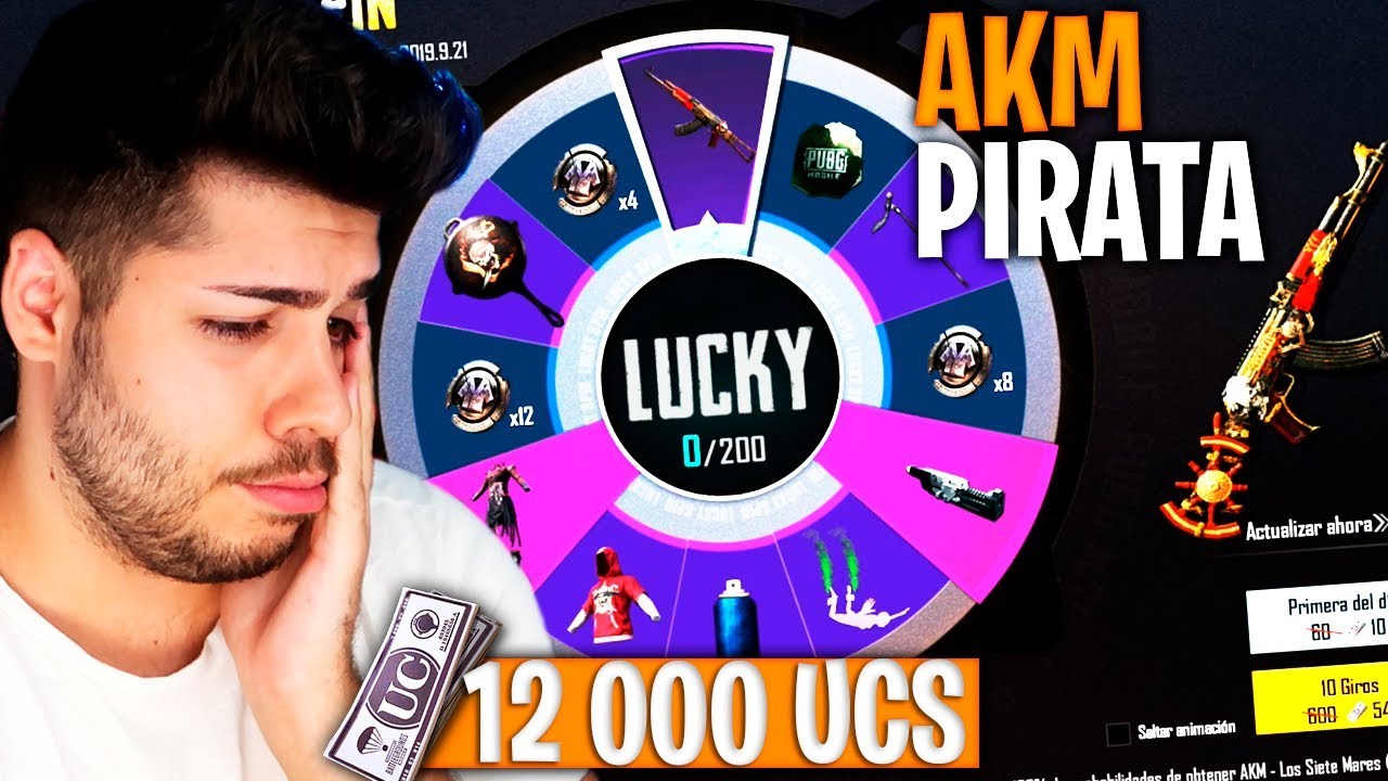 ¿ES UN TIMO?¡GASTO 12.000 UCS en la RULETA AKM PIRATA de PUBG MOBILE! - MattsinLife