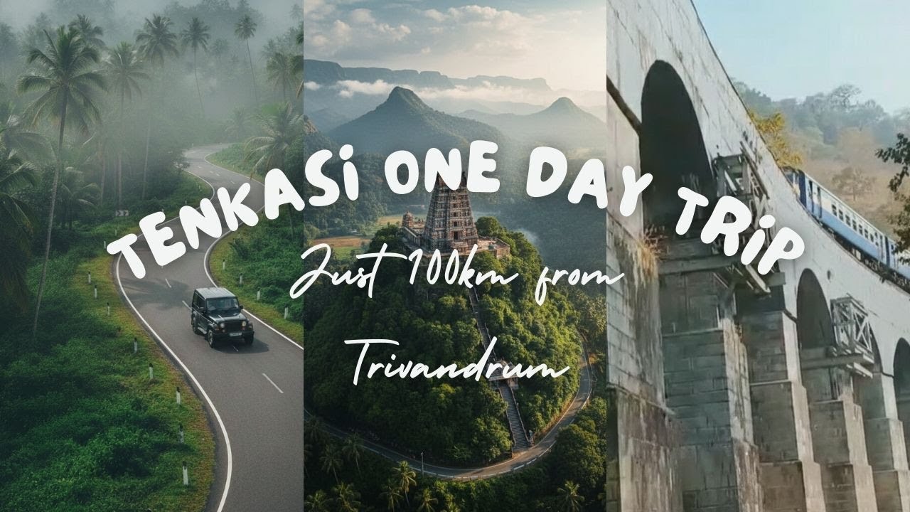 One Day Trip from Trivandrum | Tenkasi Thirumalai Kovil | 100kms of Pure Greenery🌿| Scenic Road Trip