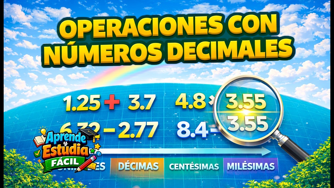 Operaciones con Decimales | suma, resta y multiplicación