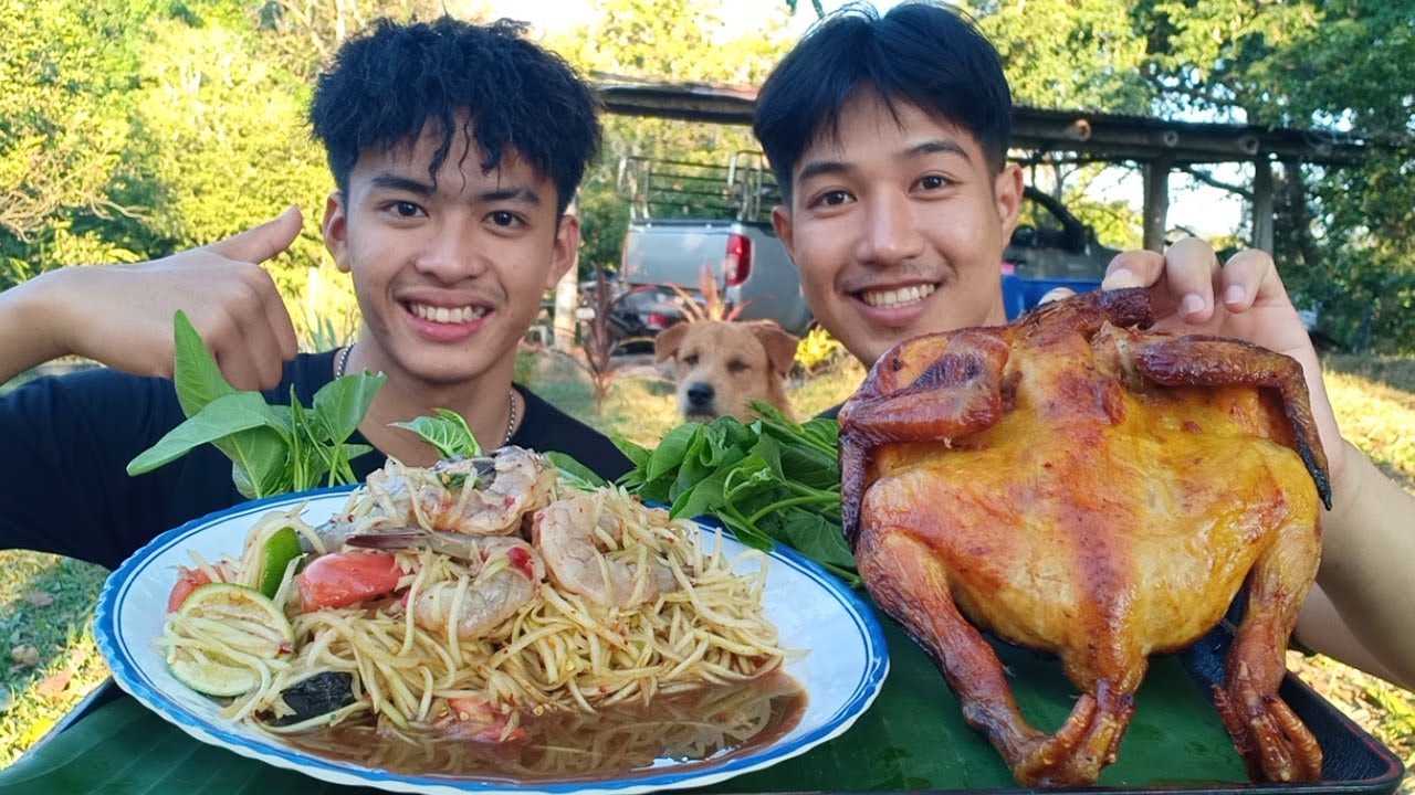 ลองชิม !! ส้มตำไก่ย่างมิสเตอร์นนท์  จะแซ่บไหมน้อ.