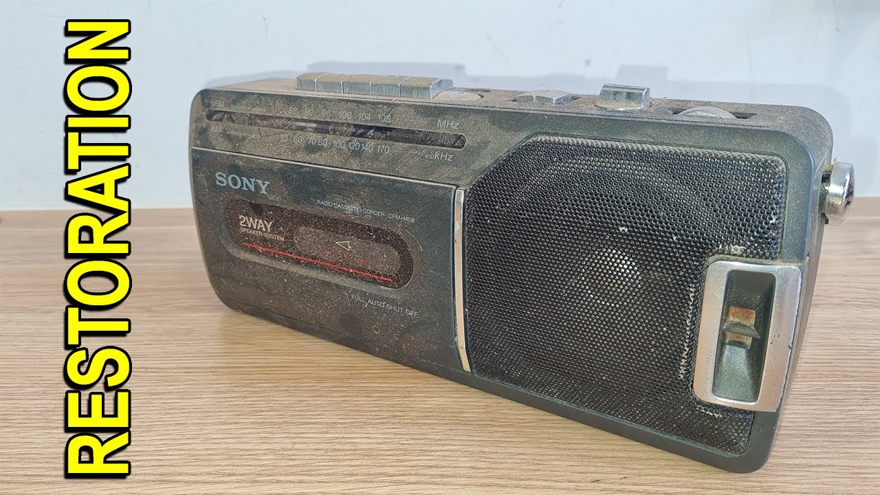 ASMR - SONY Radio Cassette Recorder Restoration