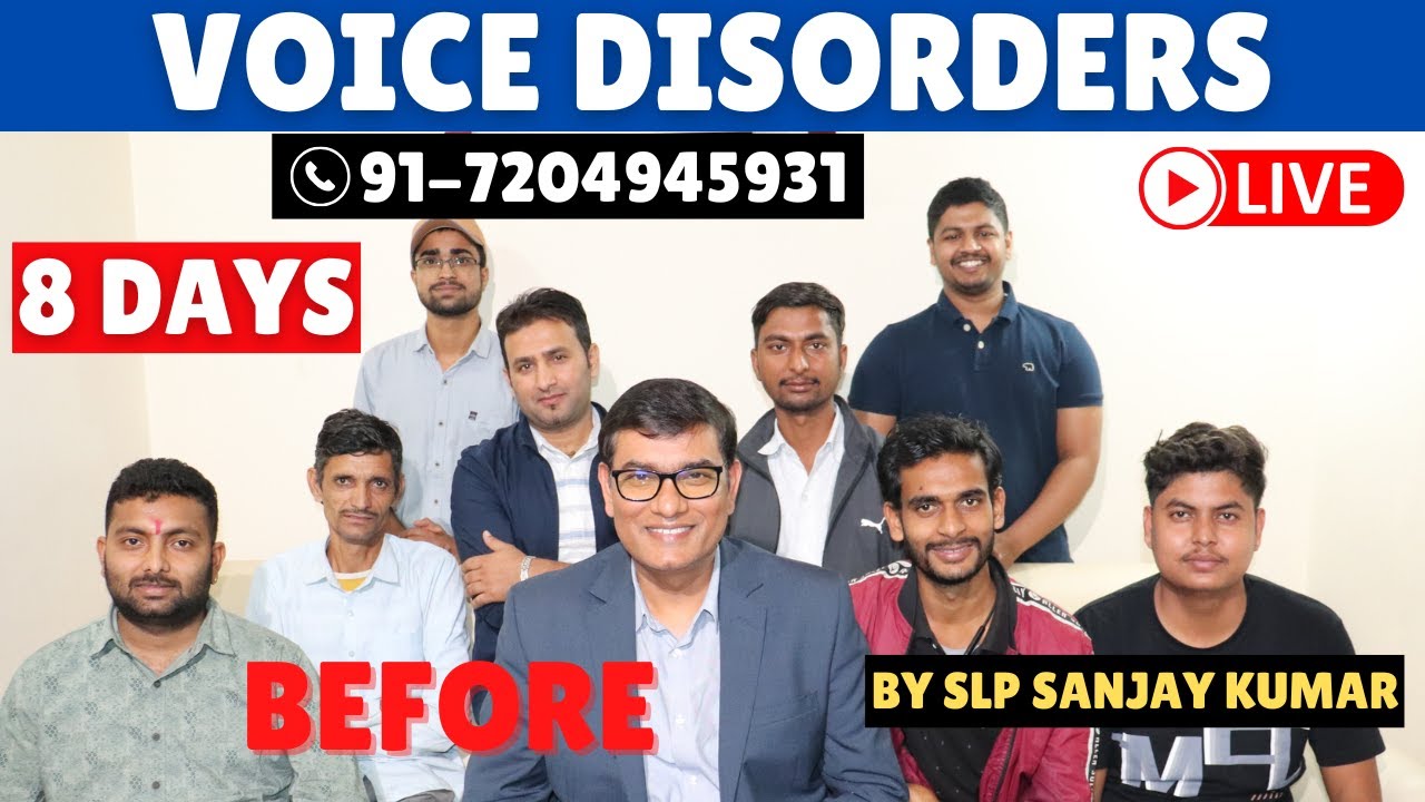 Live Pre Voice Therapy | Phonatory Gap | Puberphonia | Sulcus Vocalis | Stammering | #slpsanjaykumar