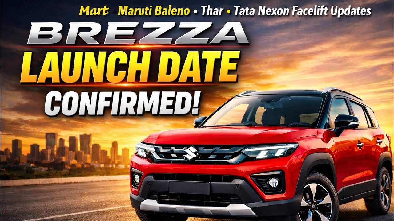 Brezza Facelift 2026 Launch Date Confirm 🔥 | Maruti Fronx, Baleno, Thar & Nexon Big Updates 