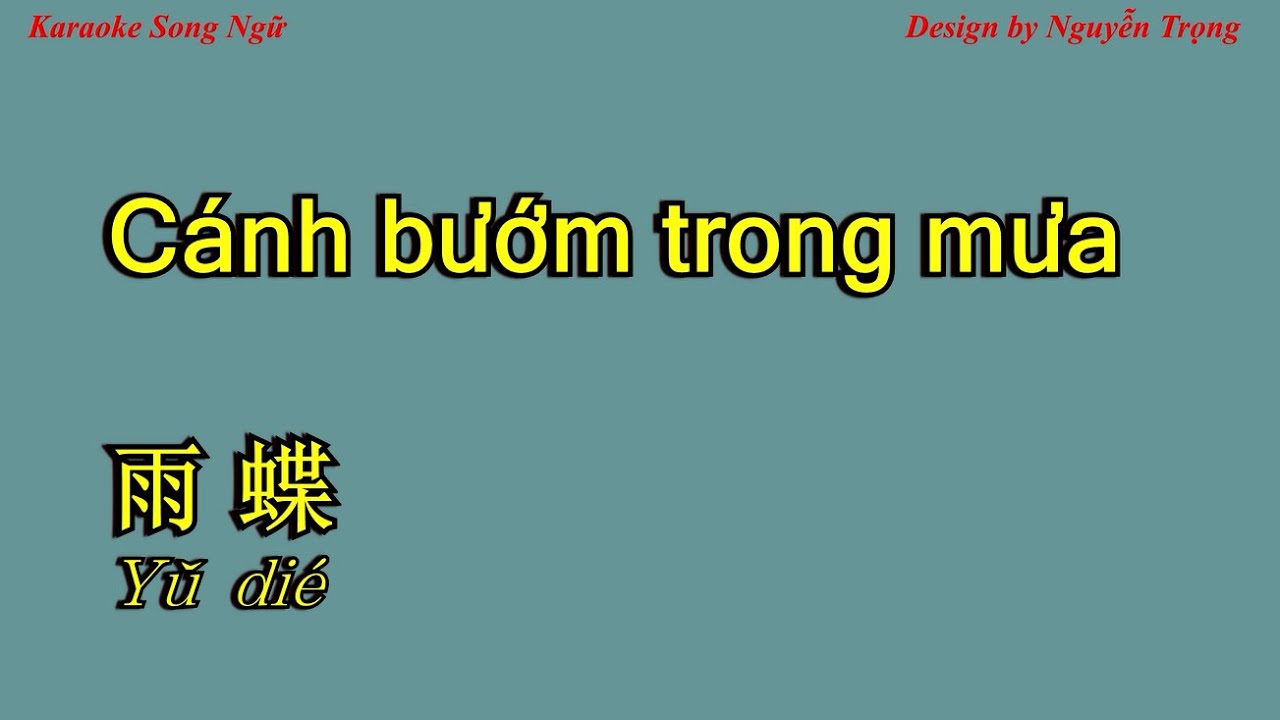 Karaoke (Nữ) - Cánh bướm trong mưa - 雨蝶 (Bb Min)