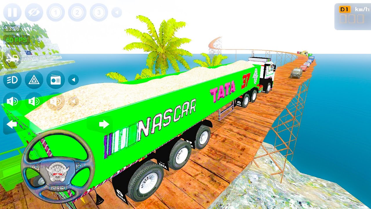 New Big heavy Truck off Road Drive full Loaded Material Truck driving offRoad Gameplay