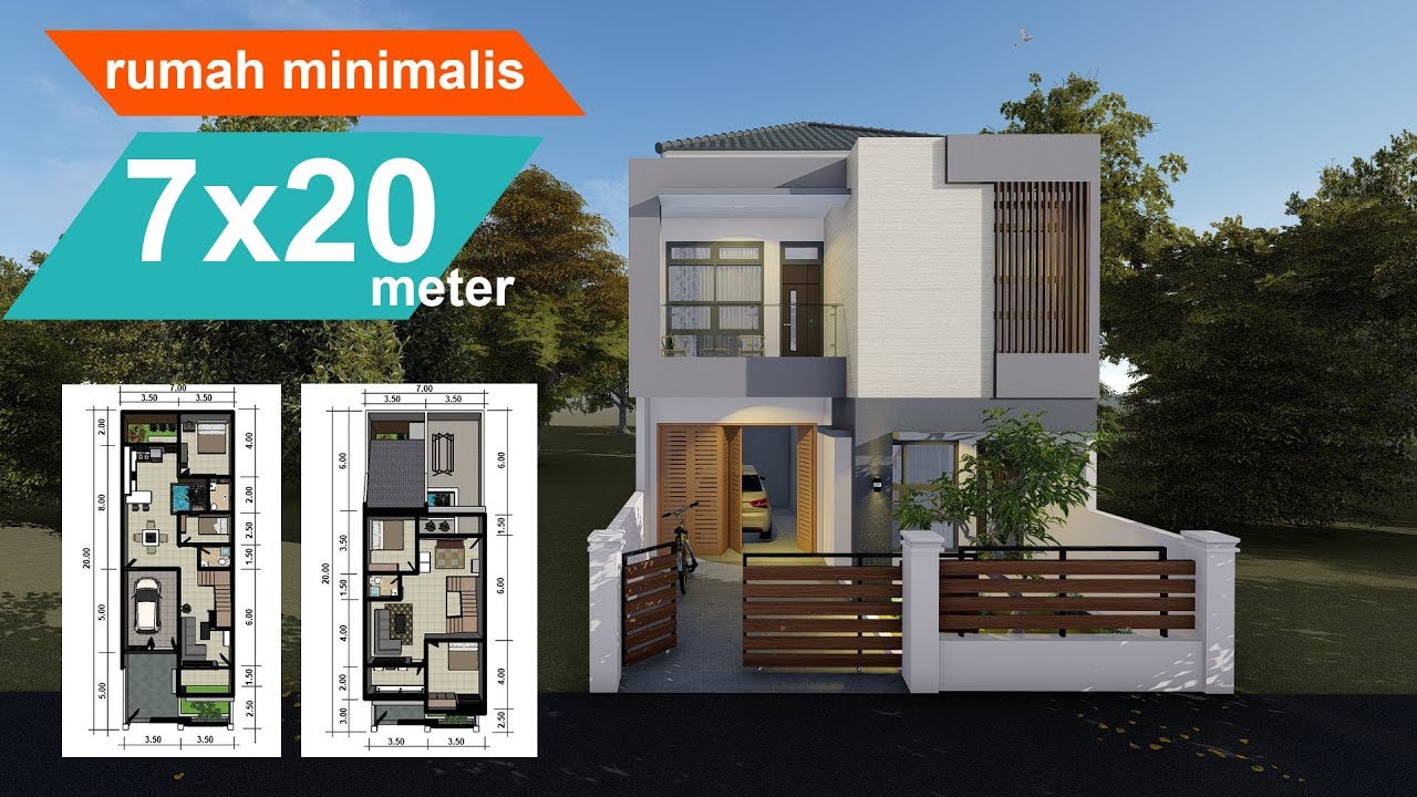 Rumah minimalis 7 x 20 meter