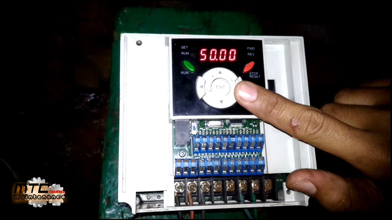 Belajar cara menyalakan motor menggunakan INVERTER / VARIABLE SPEED LS IG5A