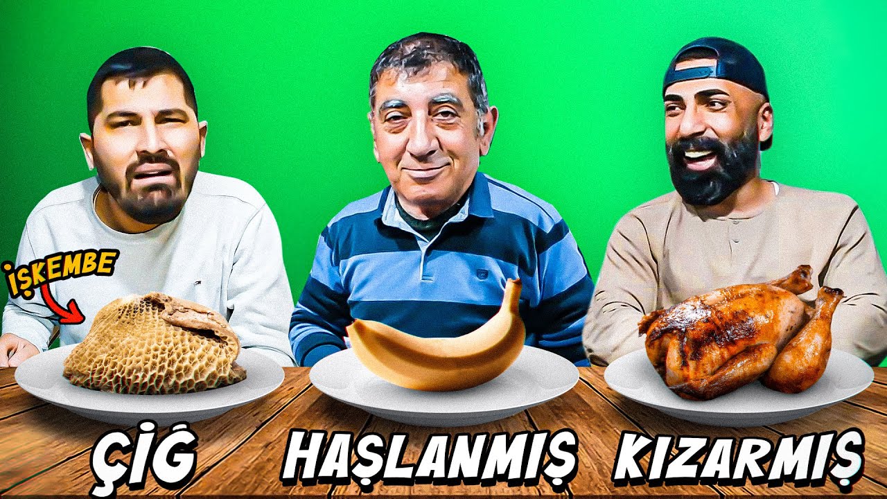 &Ccedil;İĞ , HAŞLANMIŞ veya KIZARMIŞ YEMEK YARIŞMASI @MamiEmen @SefaKndr